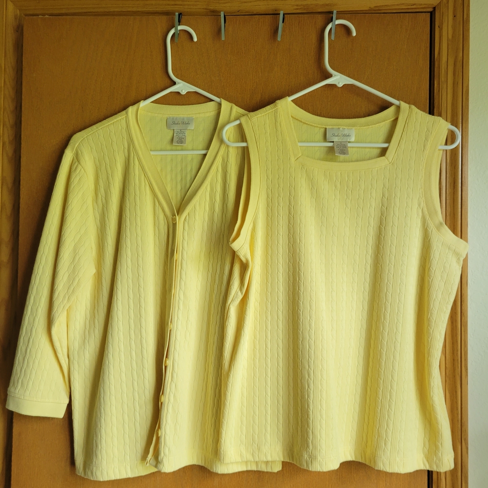 Studio Works Light Yellow Knit Top